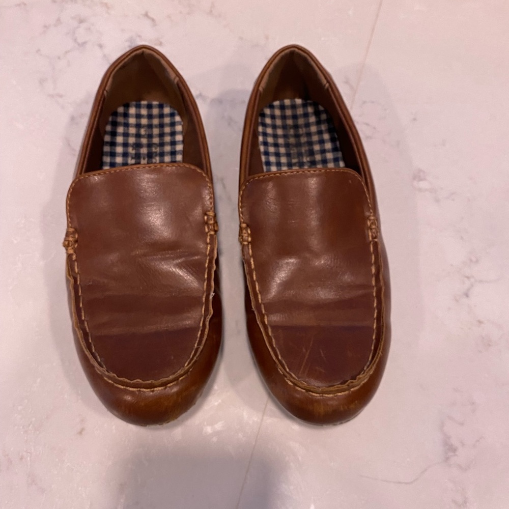 Crown and Ivy boys brown loafers size 1